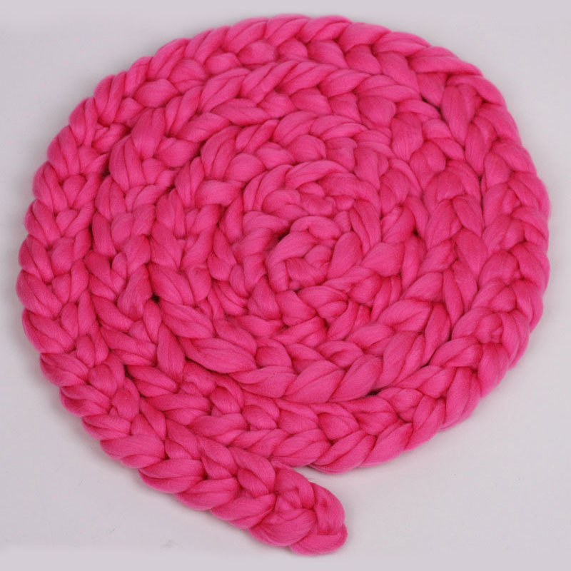Newborn Photography Props baskets Chunky Soft Thick Knitted Braid Blankets