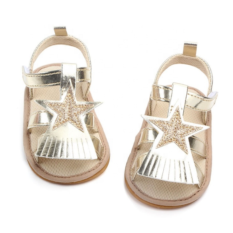 Cheap baby shoes girl bling soft sole tassel sandals
