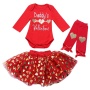 Sensible Matching 3 Pieces Romper+ Tutu Skirt + Leg Warmers for Baby Infant and Toddler Girls
