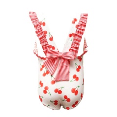 Swimwear trend 2021 backless  halter neck one piece swimsuit custom fruit bikini