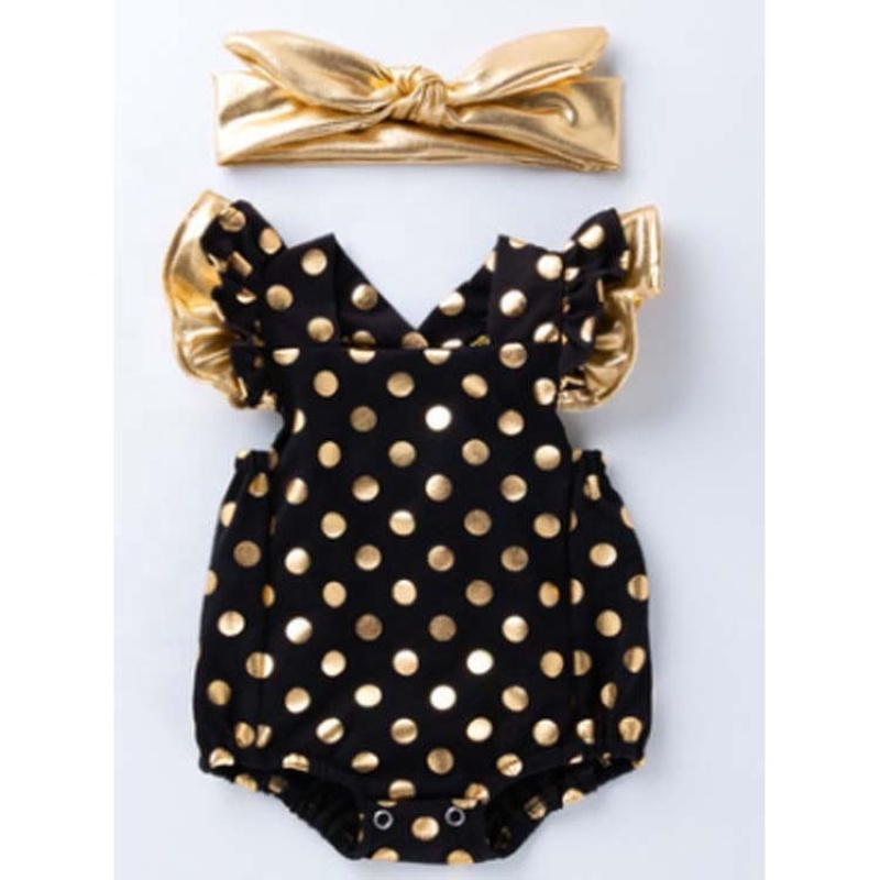 Summer infant toddlers clothing  100% cotton sequins baby clothes set gift