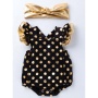Summer infant toddlers clothing  100% cotton sequins baby clothes set gift