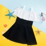 2021 designer two piece purple skirt swimwear baby girl swimsuit