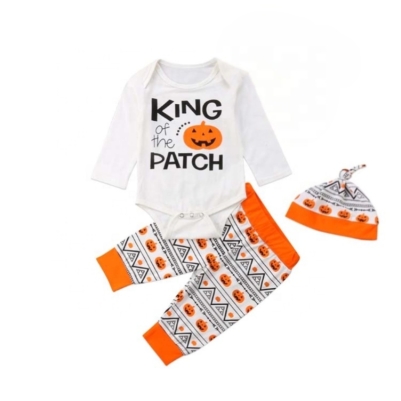 Halloween customize letter short romper baby long pants costumes