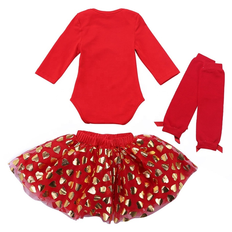 Sensible Matching 3 Pieces Romper+ Tutu Skirt + Leg Warmers for Baby Infant and Toddler Girls