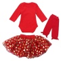 Sensible Matching 3 Pieces Romper+ Tutu Skirt + Leg Warmers for Baby Infant and Toddler Girls