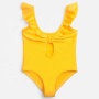 Cheap Swimwears Ruffle Hollow Bikini Little Girls Yellow Children for Girls Customizable Swimwear Beachwear Spring Summer Fall