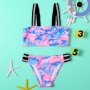 Bikini manufacture high quality little girls yellow pink dropshipping swimwear