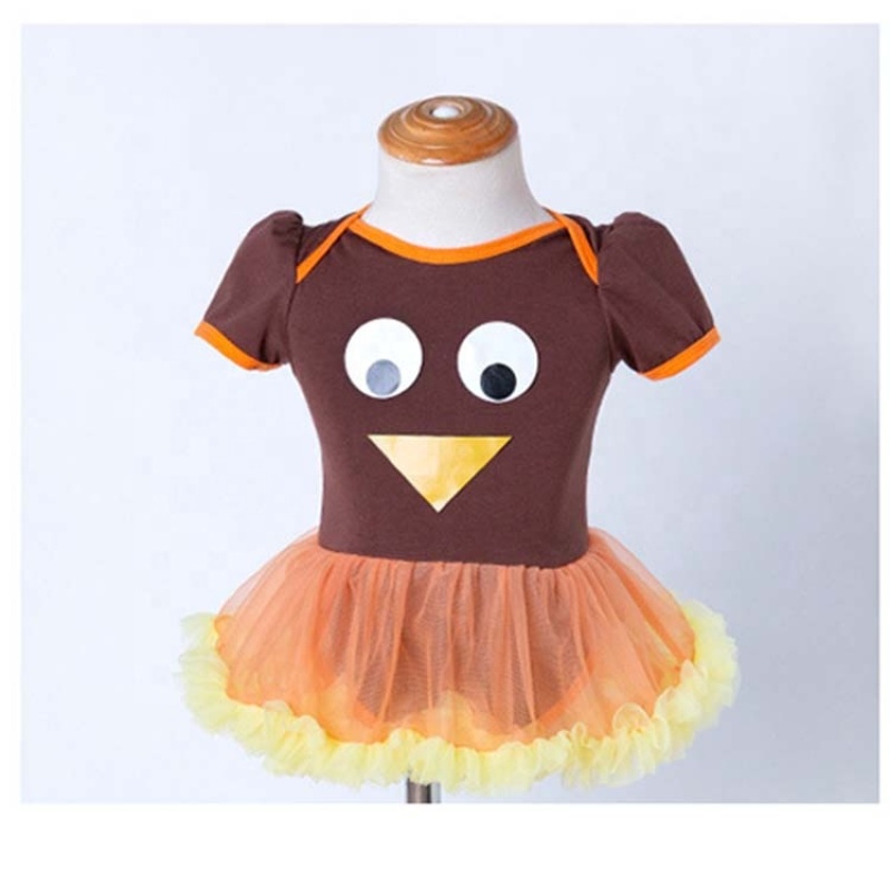 2021 summer thanksgiving day cute breathable baby cotton  tutu romper dress