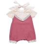 hot pink bowknot boutique baby lace romper