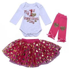 Sensible Matching 3 Pieces Romper+ Tutu Skirt + Leg Warmers for Baby Infant and Toddler Girls