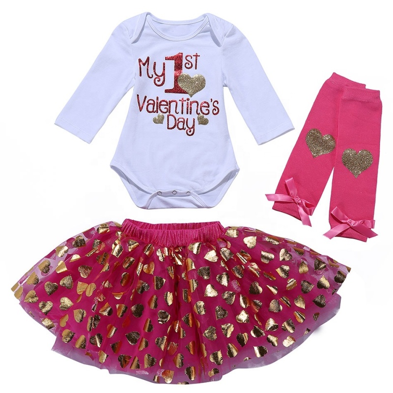 Sensible Matching 3 Pieces Romper+ Tutu Skirt + Leg Warmers for Baby Infant and Toddler Girls