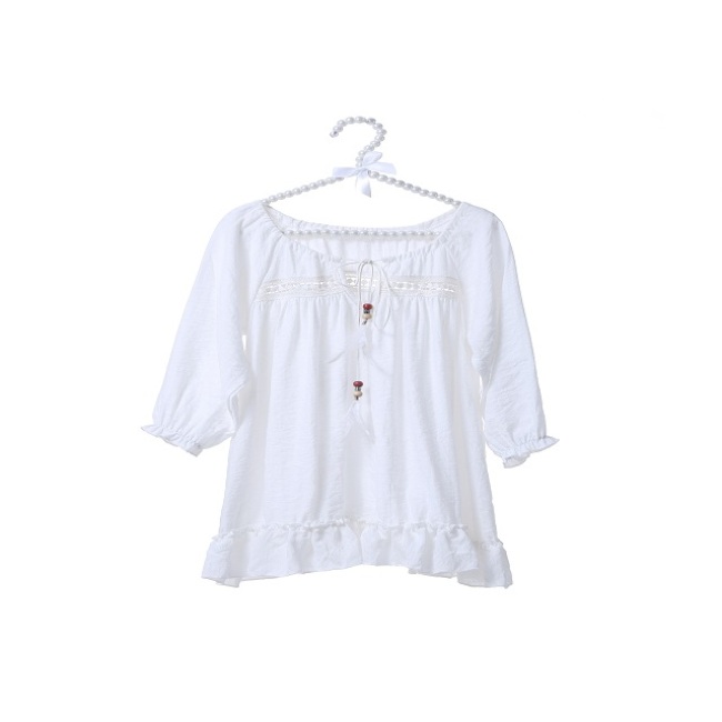 2018 Summer children party princess pure white tunic dresses kids clothing baby girl dress for 3-7Y