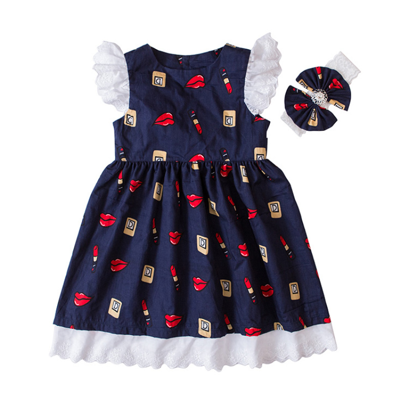 Wholesale Floral Vintage Girl Boutique Dresses