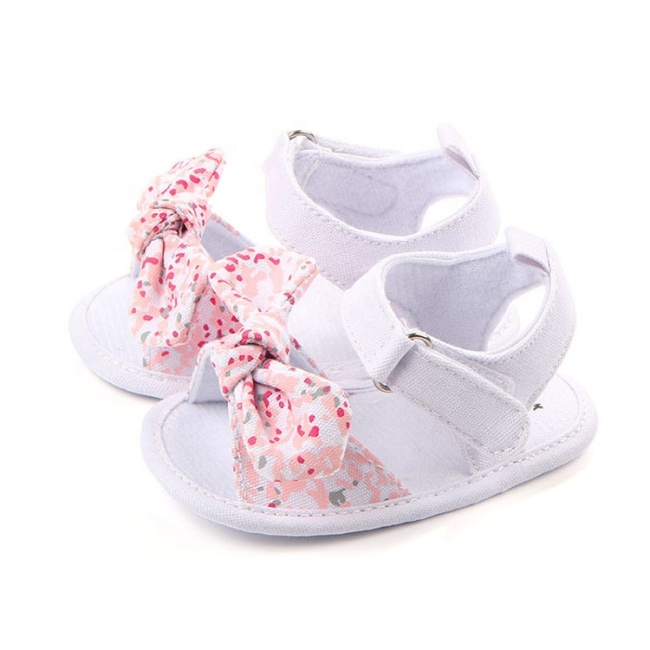 2021 new design summer cute baby girl soft sole buckle strap bow sandals