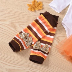 Thanksgiving day cute trendy cotton baby long sleeve rompers suit