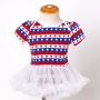 High quality usa 4th of July shoes headband romper tutus set