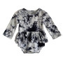 2020 wholesale colorful tie dye fabric long sleeve winter baby romper