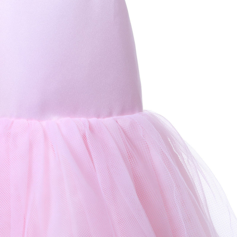 Maxi little girls sleeveless lace pure white  girls tulle dress kids children clothes