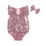 Wholesale Infant Toddlers Clothing Baby Romper,Baby Onesie with Matching Crown Headband