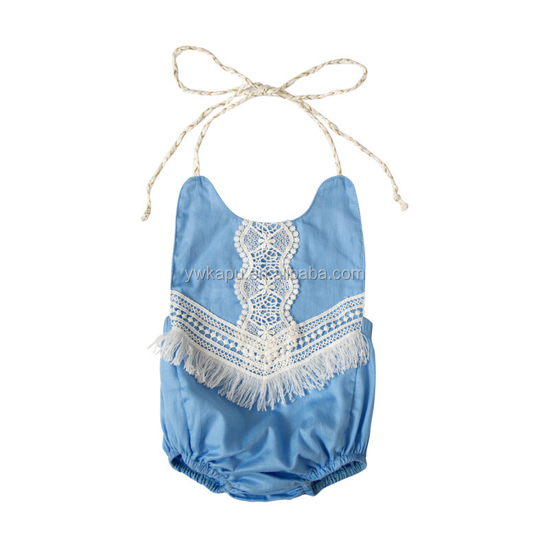 2018 newest designs colorful baby girls romper Fringing String Romper