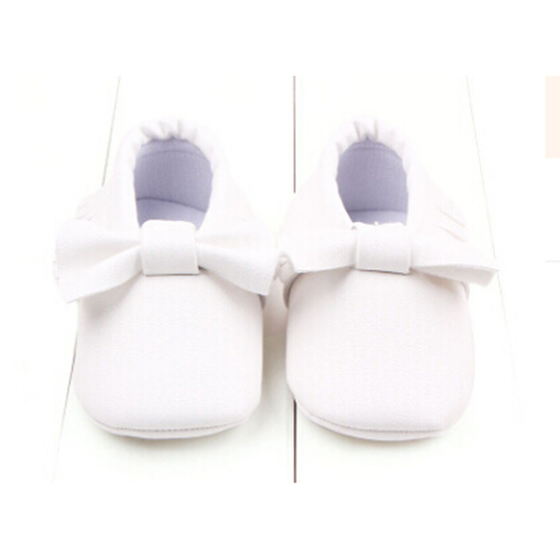 Wholesale solid color delicate bowknot baby girl shoes