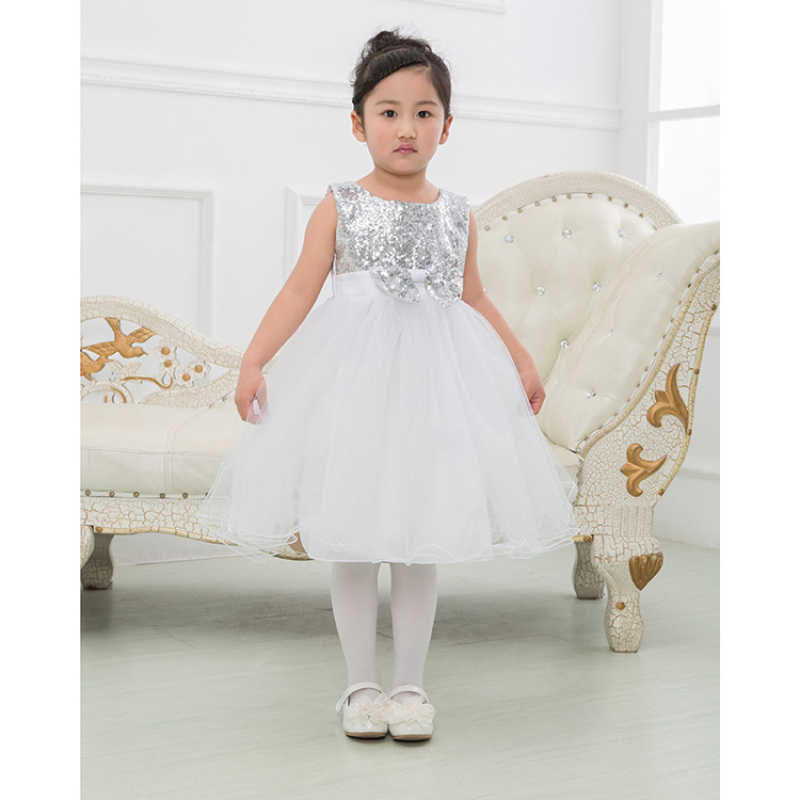Wholesales Boutique Sequin Girl Flower Dress For Pageant Party