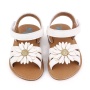 Summer new arrivals custom soft flat sole flower  new born baby shoes sandals