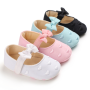 Hot Sale Boutique Cheap Flower Girls Pink Gold White Wedding Flat Shoes for Baby and Kids