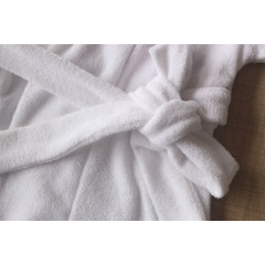 Customizable white super soft newborn knotted kids children dressing gown