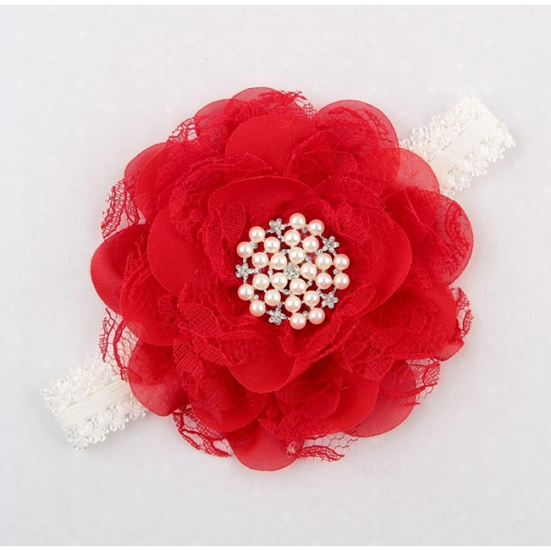 Baby Accessories Elastic Flower Headband for Baby Girls