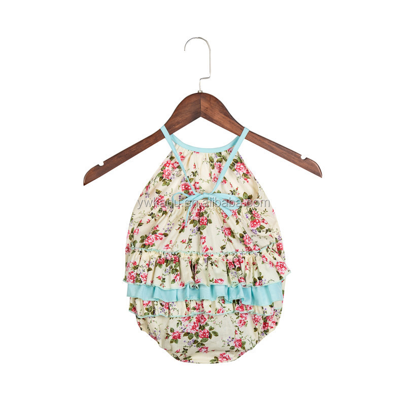 Baby cotton cloth bubble romper girl jumpsuit designed for 0-4-year-old baby girl