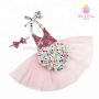 Online shopping bella children boutique romper sequin tutu dress with headband