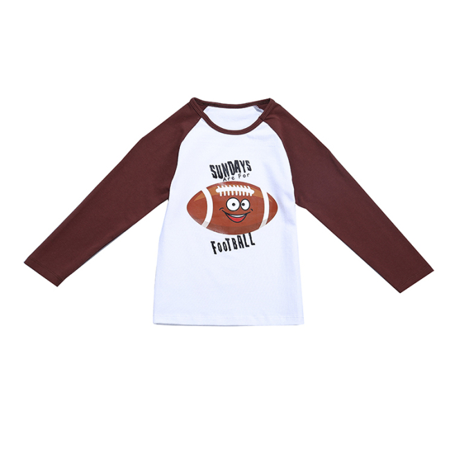 Wholesale High Fashion Sweet Lollipop Rainbow Football Applique Clothes Children Boutique Clothing Websites For Valentines Day