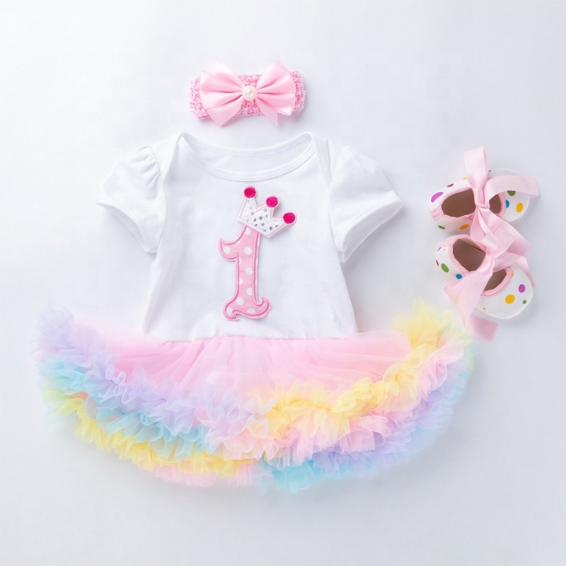 Wholesale High Quality Cotton Girls Toddler Clothing Sets For Birthday Party 