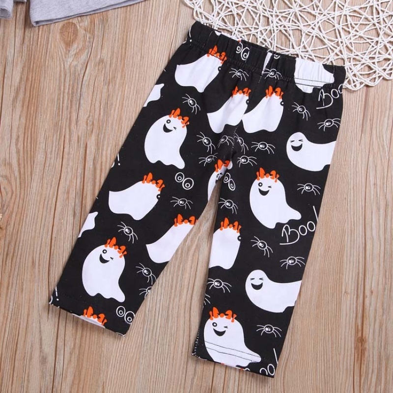 2021 wholesale cute baby girl fashion tops and pants halloween flare sleeve romper