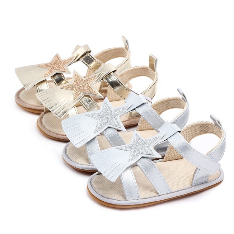 Cheap baby shoes girl bling soft sole tassel sandals