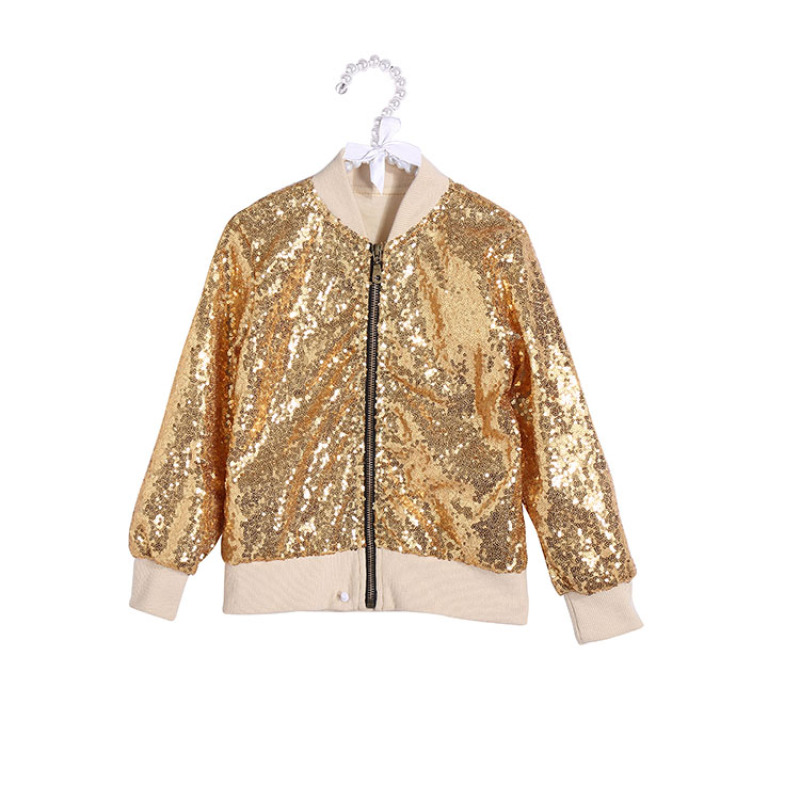 Girl Sequin Jacket Clothing Glitter Dresses Clothes Wholesale Trendy Lovely Ready to Ship European Sleeveless 8-16 Days 1-3 Days