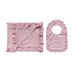 wholesale warm colorful soft skin friendly newborn wrap baby bibs swaddle blanket set