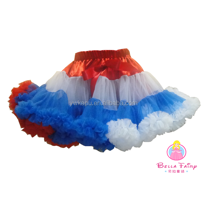 Hot Multicolor Baby Girl's Boutique Rainbow Ribbon Bow TUTU Skirt Kids Girl Princess Dance Tulle Skirts