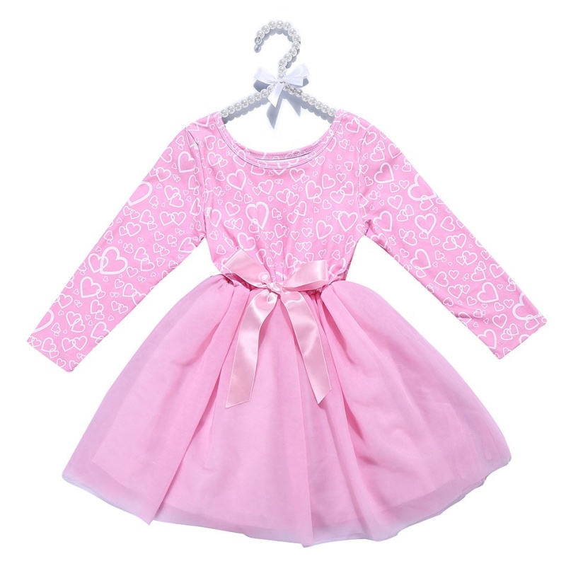 Wholesale Custom Long Sleeve Little Girls Dresses For Party Wear
