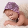 Newborn Photography props Baby Girl Beanie Ribbon Laced Flower  Hat