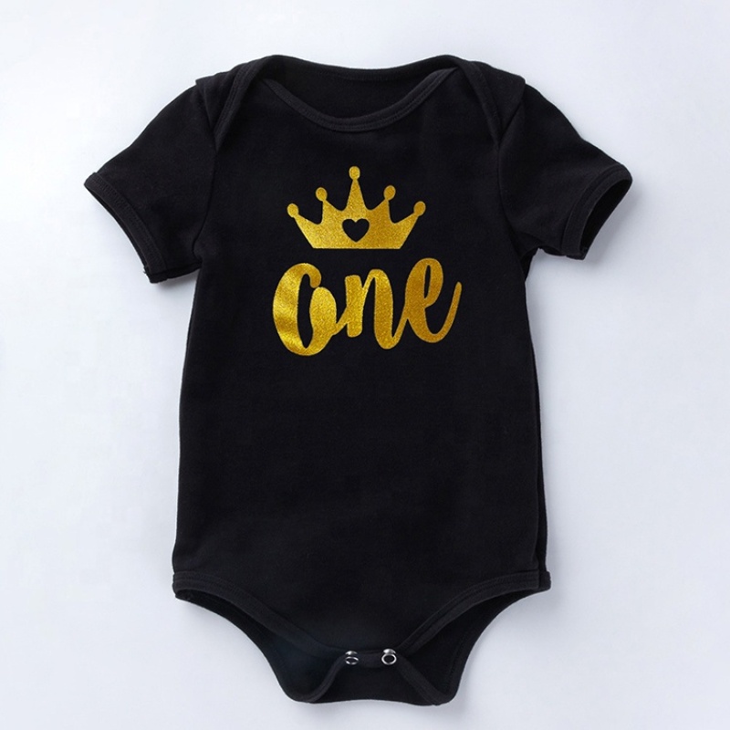 Factory Sale Cotton Toddler Baby Birthday Romper
