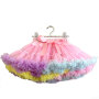 KAPU Boutique Pettiskirt Pink Fluffy Ballet Kids Baby Girls Tutu Tulle Mini Skirt With Bow
