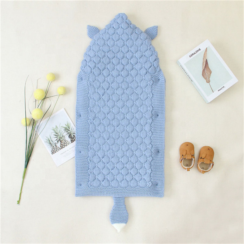 In stock new cute style solid color new born swaddle blanket baby sleeping bag