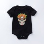2021 black white pumpkin plaid baby clothes cotton newborn romper