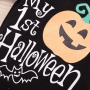 Manufacturer halloween printed stylish suspender long sleeve dress designer baby girl clothes