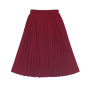 Factory price elasticized waist lightweight pure color long spring kids pleated skirt