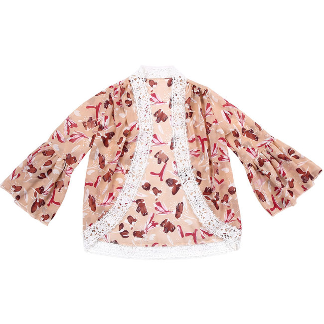 KAPU toddler of girl long sleeve top photo Chiffon Bell Top fashion top for girl