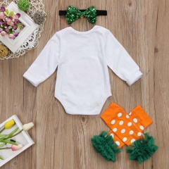 2021 factory halloween sequin hair bow leg warmer designer romper set